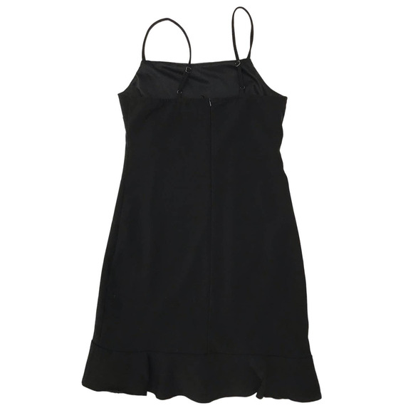 She & Sky Black Spaghetti Strap Ruffle Trim Sheath Dress L - Picture 4 of 8